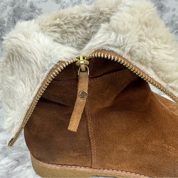 KATE SPADE  Baja Women’s Round Toe Suede Brown Boot Sz 8 - Picture 6 of 13
